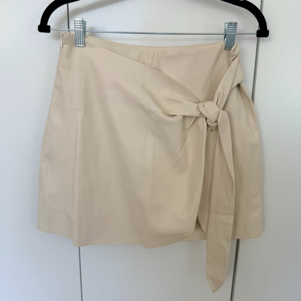 Modern Citizen faux-leather Cream skirt (machine washable)